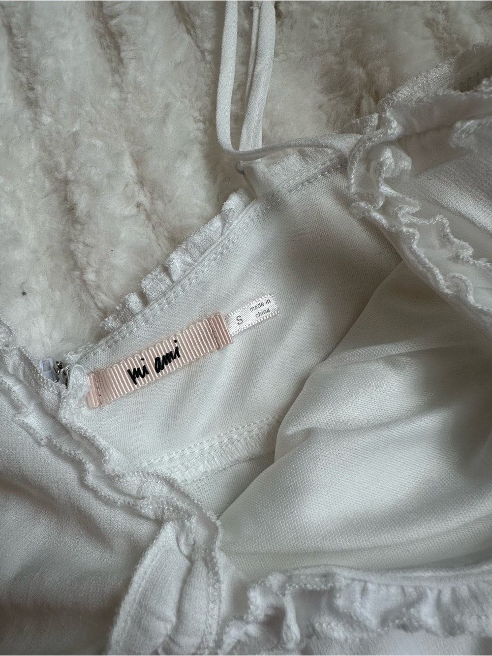 Boutique White Lace-Trim Romper Size S - Picture 5 of 7